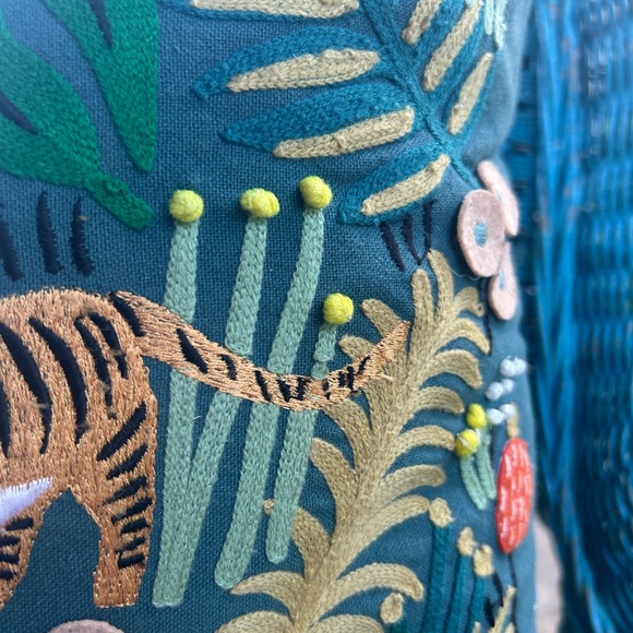 Rifle Paper Co. Jungle Embroidered Large Throw Pillow - Picture 11 of 12